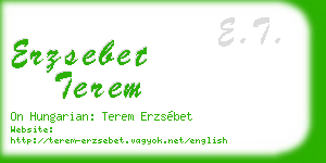 erzsebet terem business card