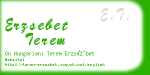 erzsebet terem business card